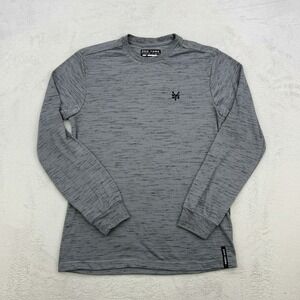 Zoo York Shirt Mens Large Gray Space Dye Long Sleeve Logo Skater Streetwear